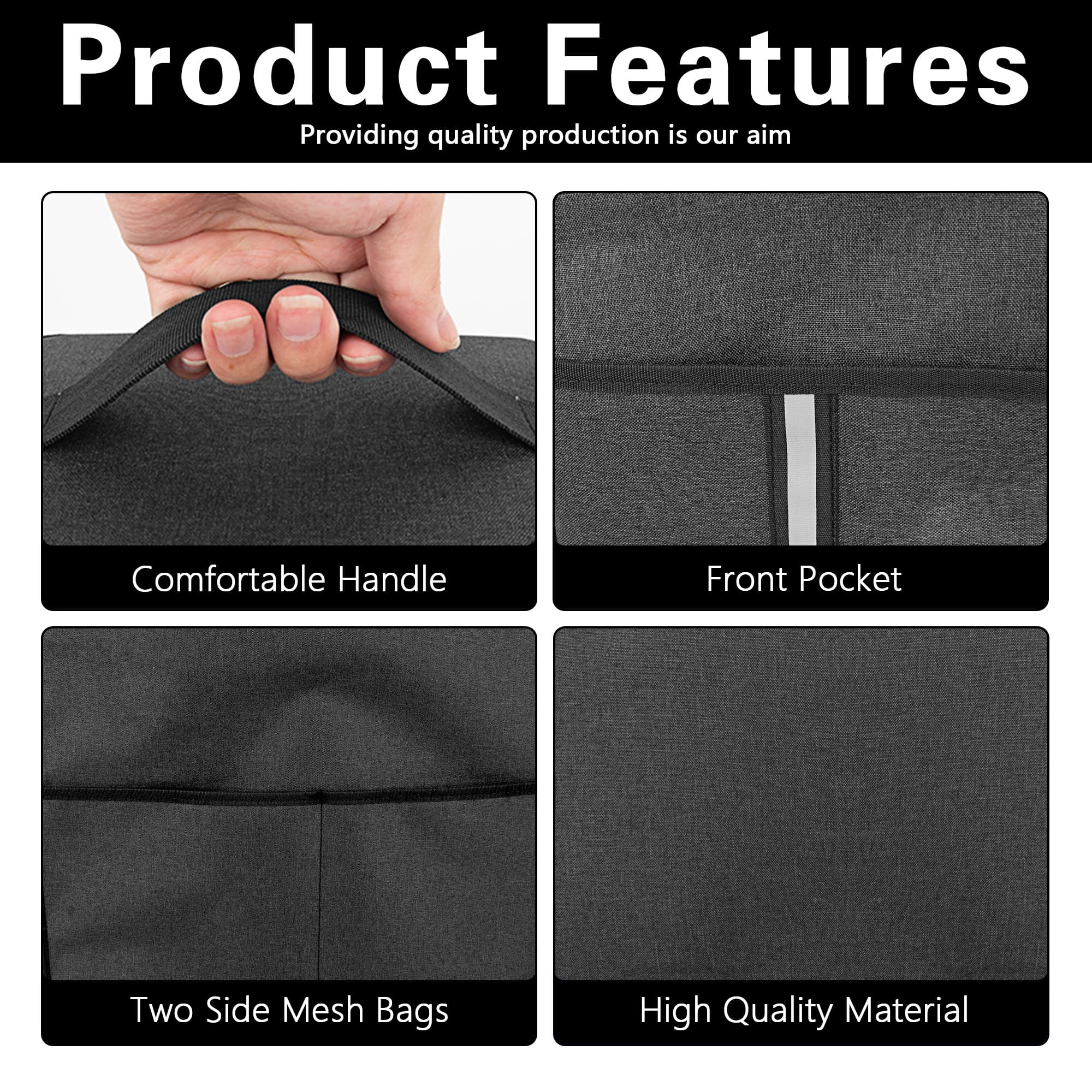 Ice Cream Machine Dust Cover, Waterproof and Dustproof  Protective Cover Compatible with Ninja CREAMi NC701 and 16oz Cream Machine, 15.7 "L x 11 "W x 17.5 "H - Dark Grey - 2