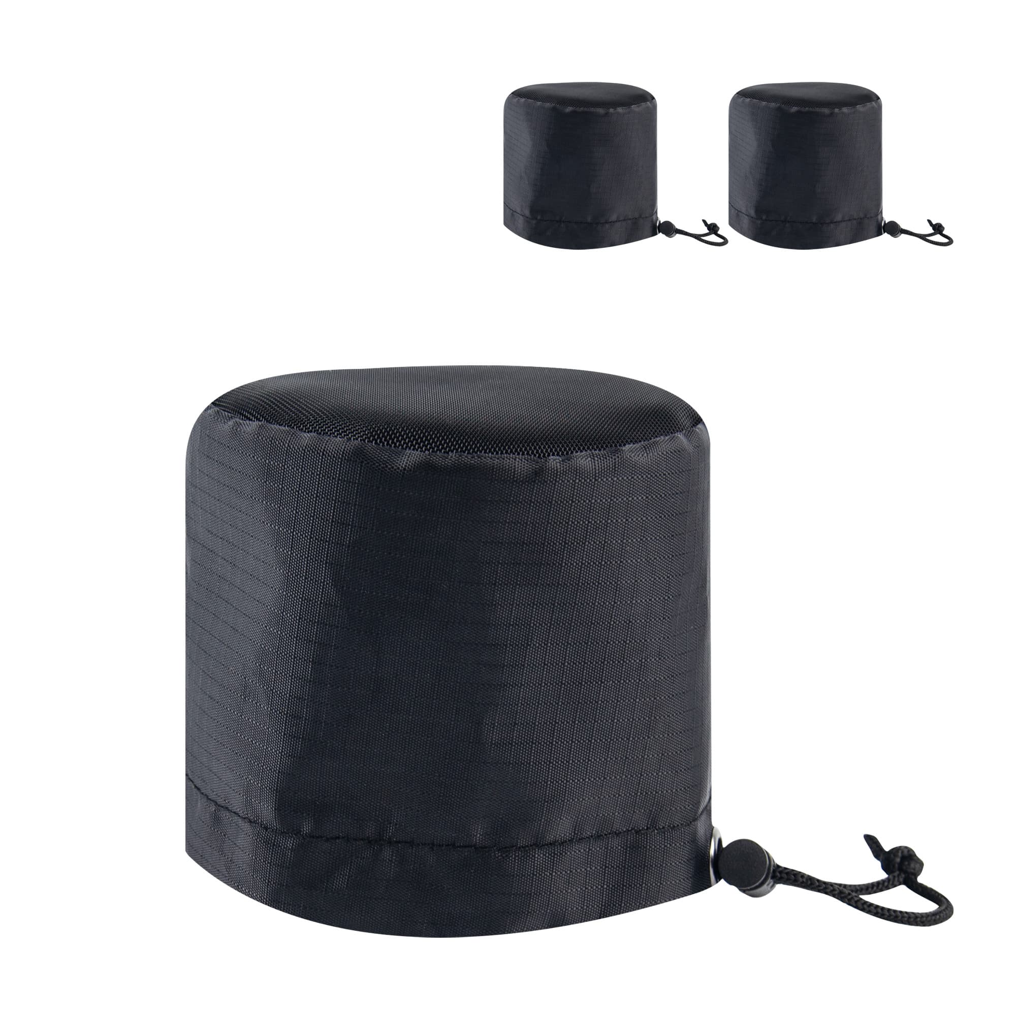 2 Pack 6 Inch Grow Tent Vent Cover, Premium Polyester Fabric Cap with Nylon Air Mesh and Adjustable Drawstring for Grow Tent Vent Secure Attachment