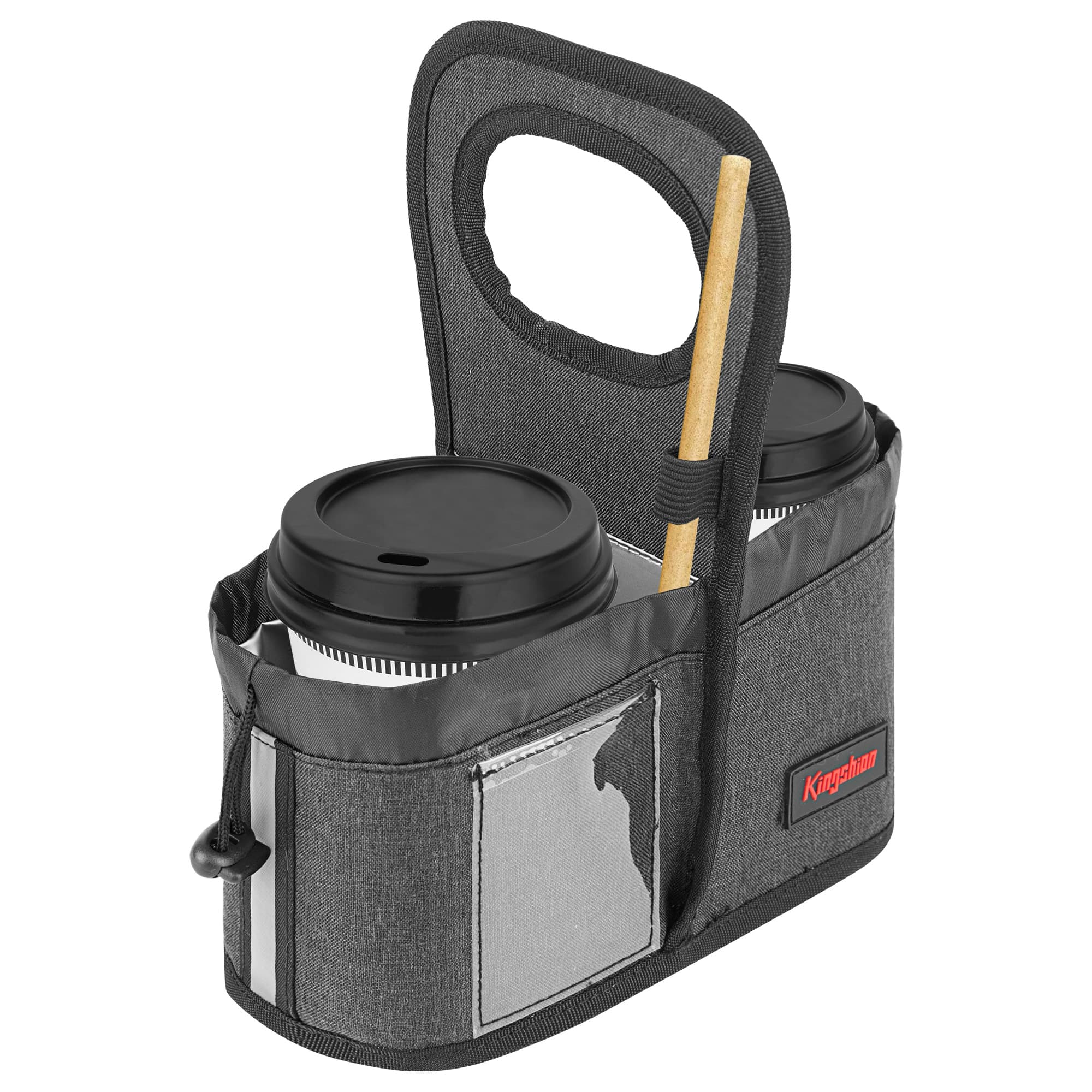 Reusable 2 Cup Coffee Drink Carrier with Handle for Delivery, Cup Carrier for  Hot & Cold Drinks Coffee, Cocktails - Dark Gray