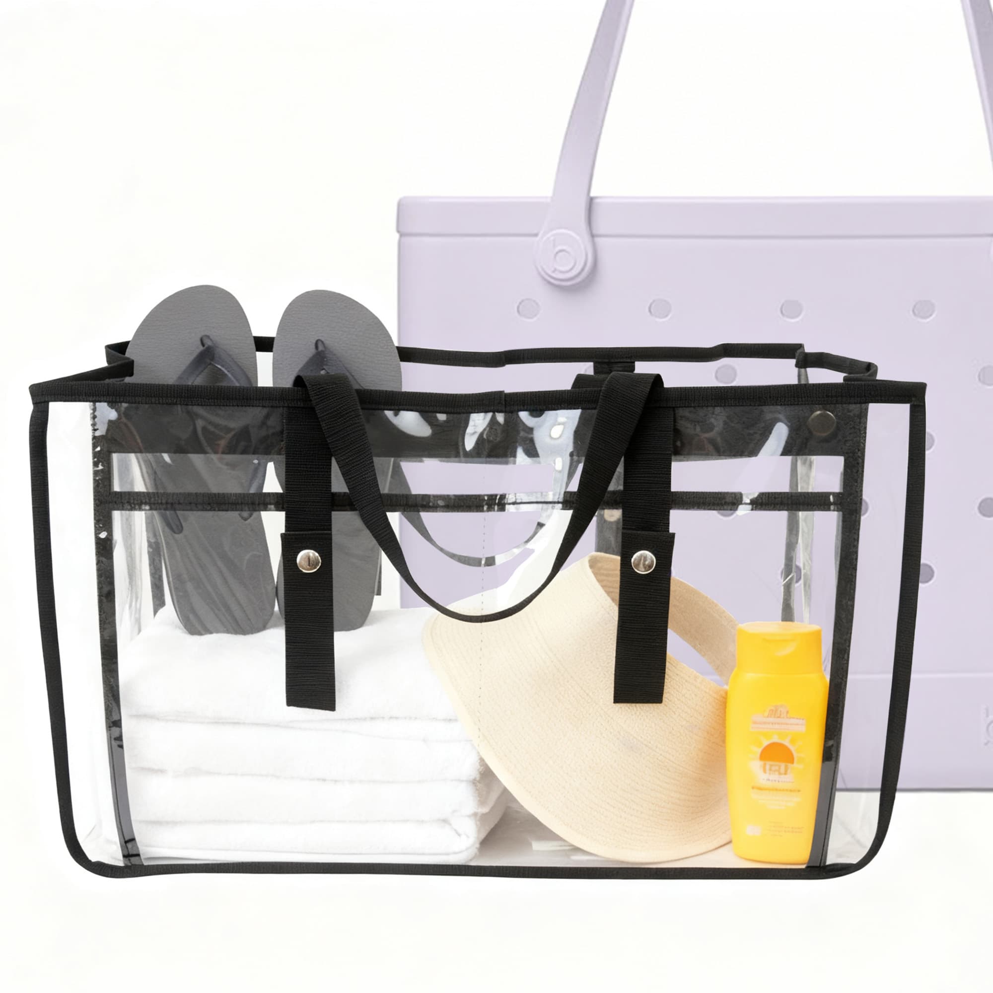 17 Inch Clear Liner Bag Compatible with Large Bogg Beach Bag, Transparent Inner Organizer Insert for Bogg Beach Tote, Waterproof & Easy-Clean Interior Pocket - 3