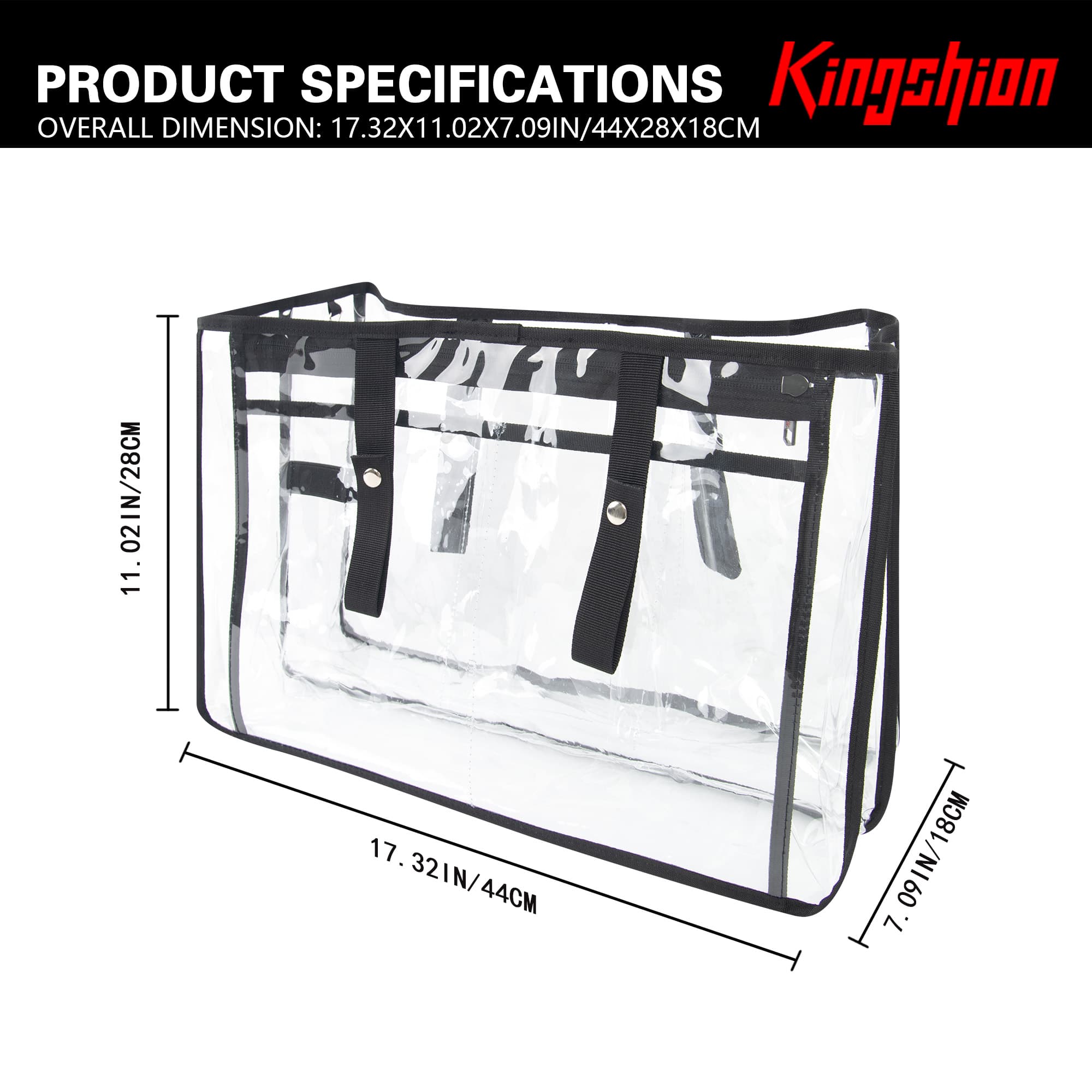 17 Inch Clear Liner Bag Compatible with Large Bogg Beach Bag, Transparent Inner Organizer Insert for Bogg Beach Tote, Waterproof & Easy-Clean Interior Pocket - 1