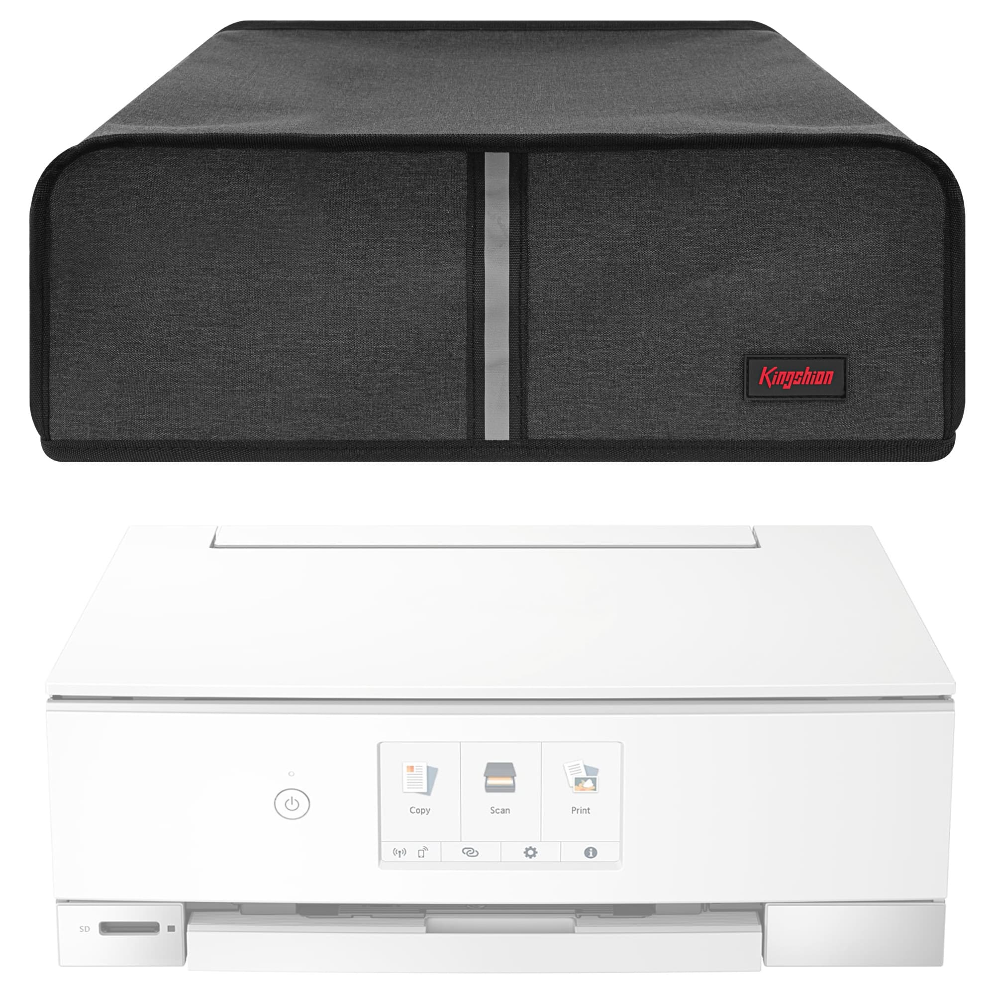 15" Countertop Printer Dust Cover Compatible with Canon PIXMA TS8350a、PIXMA TS8351a、PIXMA TS8352a, Splash Prevention Pet Hair Proof Protective Cover for Printer - Dark Grey