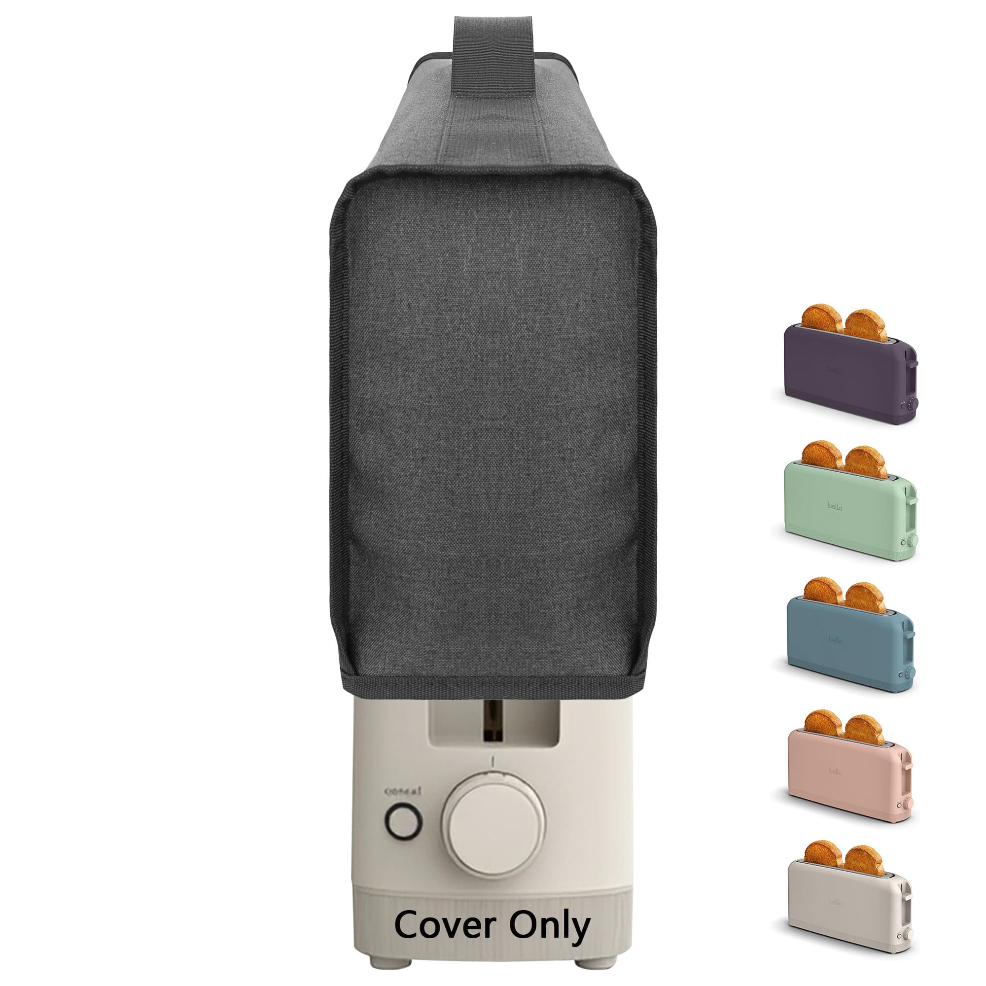 Toaster Cover Compatible with bella 2 Slice Slim Toaster,Waterproof Heatproofant Dustproof Protective Case Heavy Duty Cover-Dark Grey