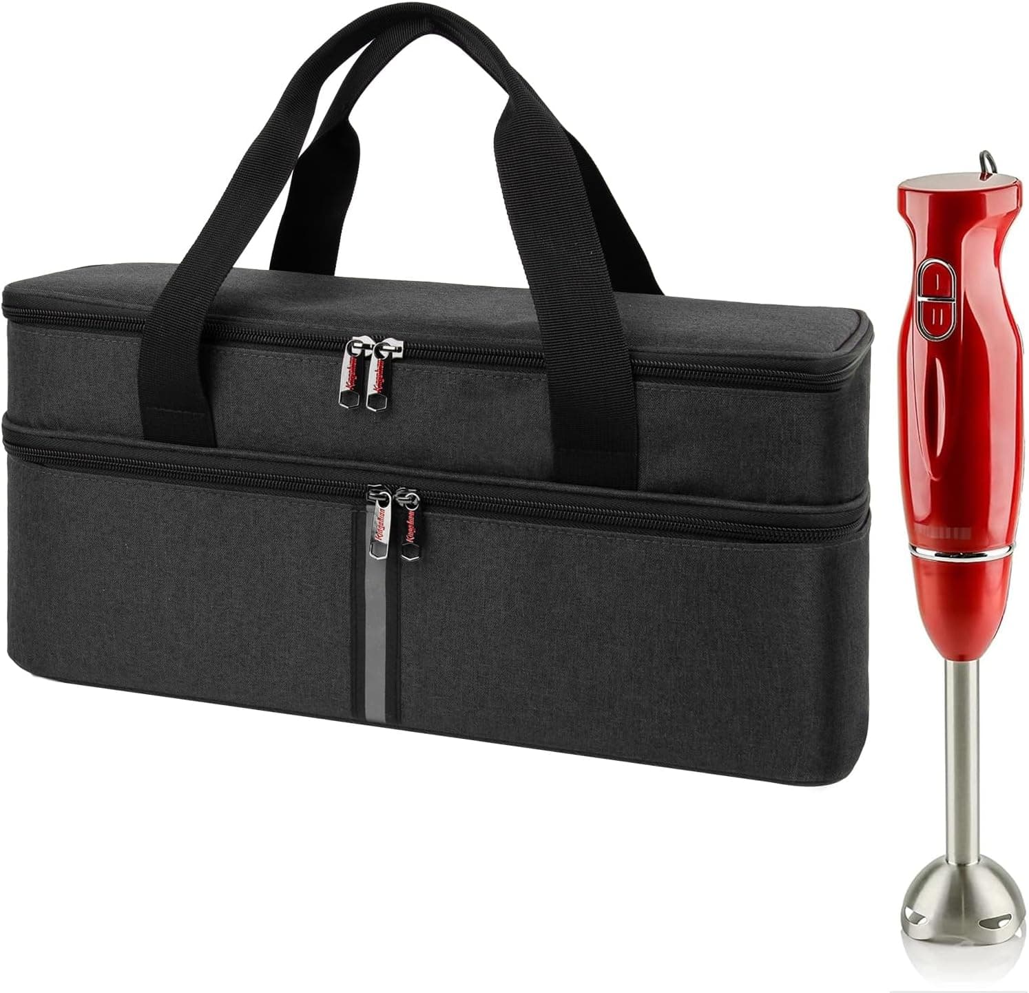 Kingshion Storage bag for Hand Blender, Carrying Case for Immersion Blender Handheld, Stick Blender Travel Storage Organizer (Bag Only)