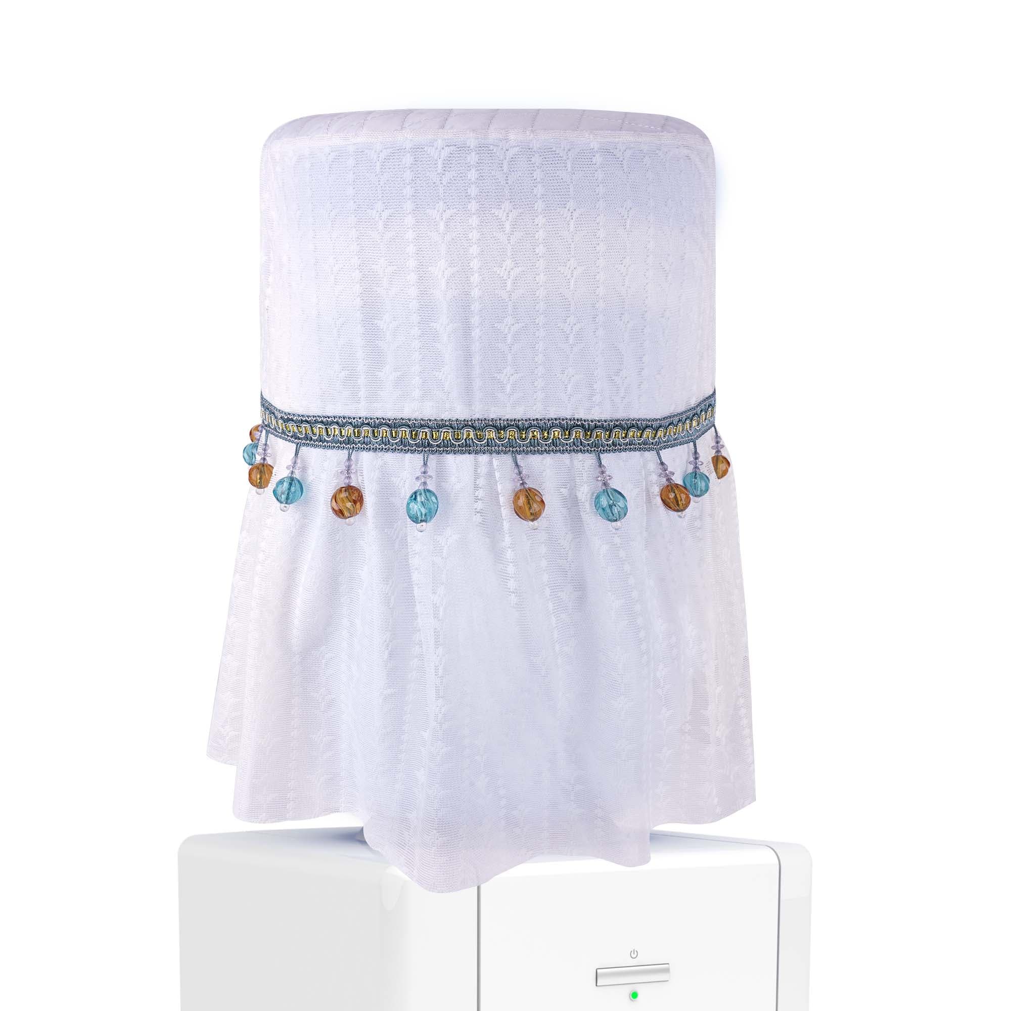 Kingshion 5 Gallon Water Dispenser Barrel Dust Cover,  Lace Style with Decorative Dust Cover for Water Cooler,Pendant Reusable Water Dispenser Bottle Protective Covers for Home Office-Blue
