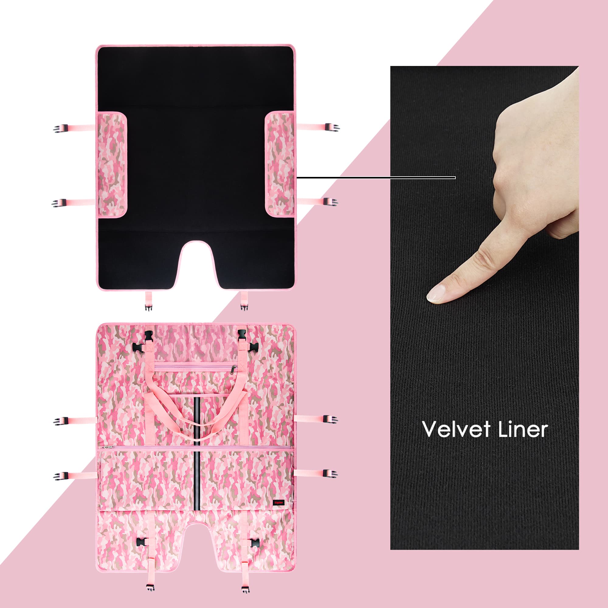 Kingshion Travel Carrying Bag Compatible with 32" All-in-One Desktop Computer and 32" Monitor (Camouflage Pink) - 4