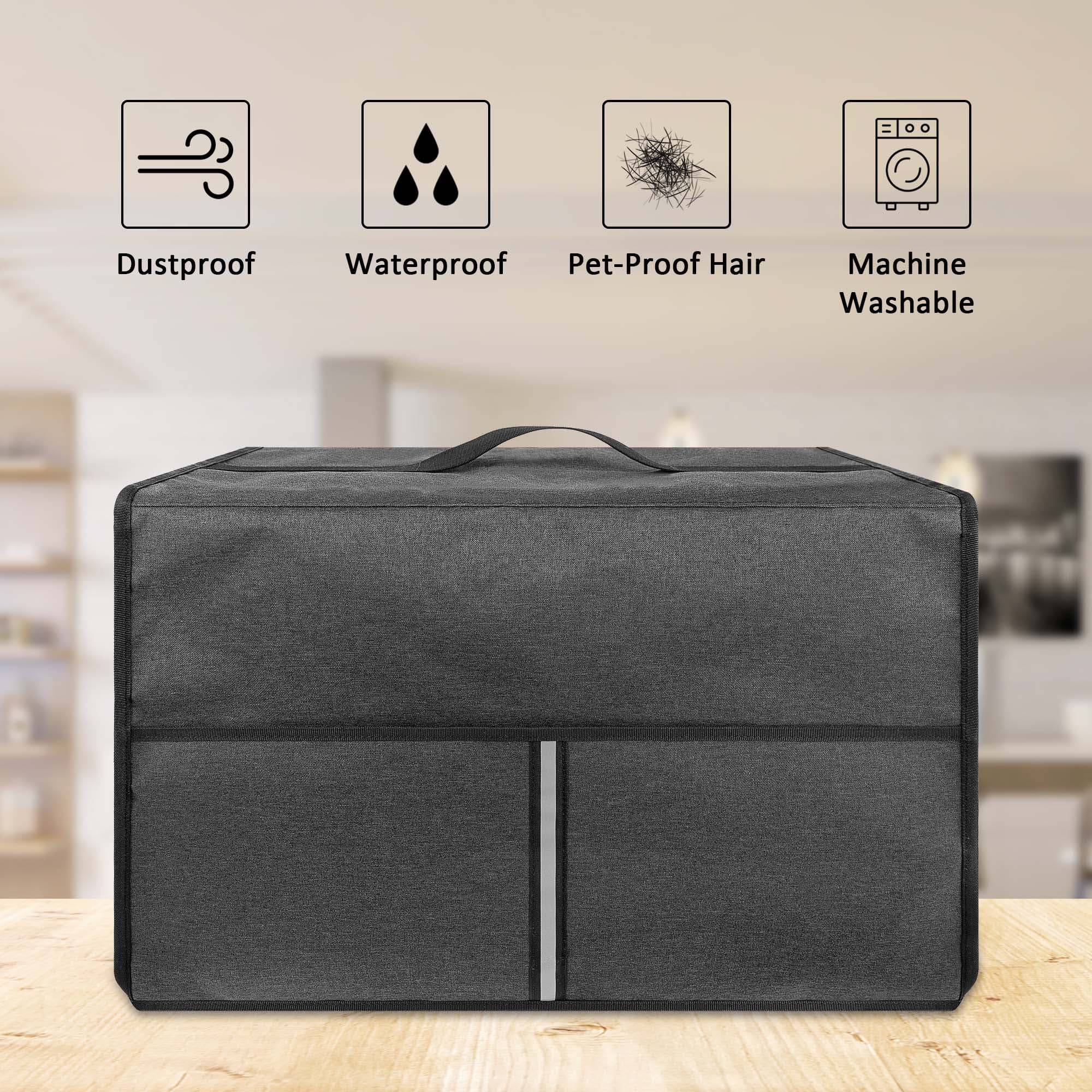 Kingshion Air Fryer Dust Cover compatible with 9.5L Capacity Vertical Dual Drawer, Air Fryer cover for Ninja SL400UKCP/SL400UK -Dark grey - 4
