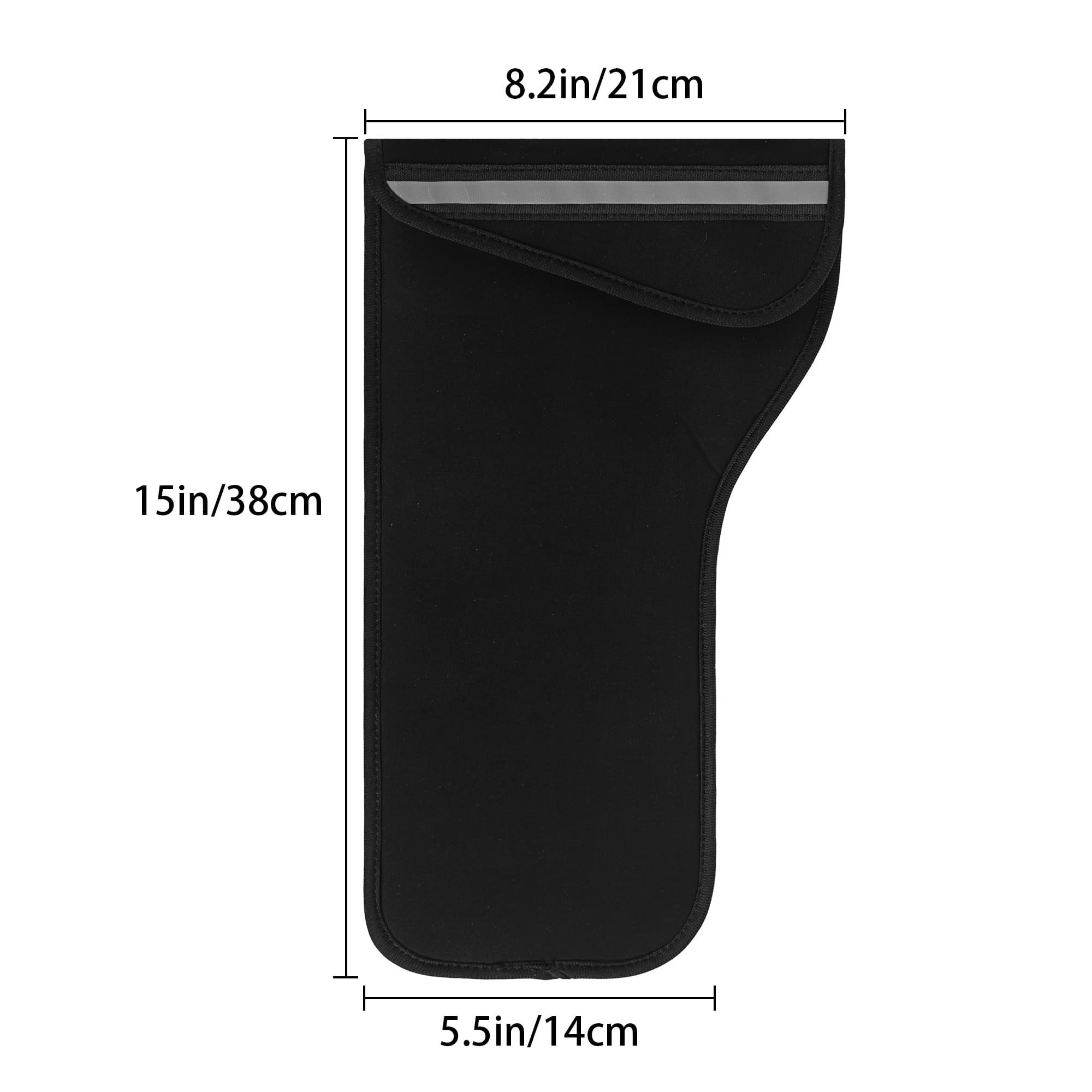 Neoprene Folding Cane Storage Bag - Water-Resistance Walking Stick Organizer Pouch, Lightweight Carrying Travel Case, Universal Fit for Foldable Canes (Cane Not Included) - Black - 2