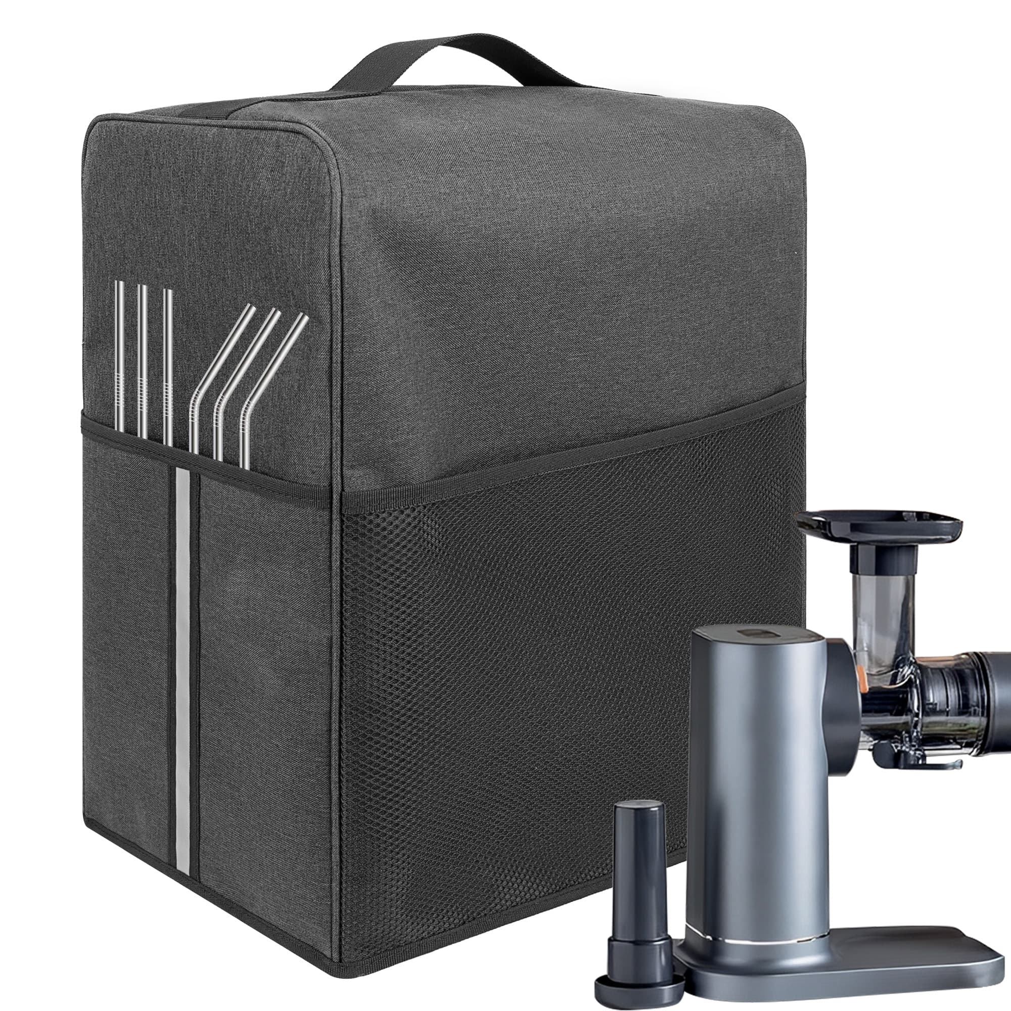 Juicer Cover, Waterproof and Dustproof  Protective Cover Compatible with Ninja JC151 and  Ninja NeverClog Cold Press Juicer, 12.6 "L x 7.9 "W x 15.7 "H - Dark grey